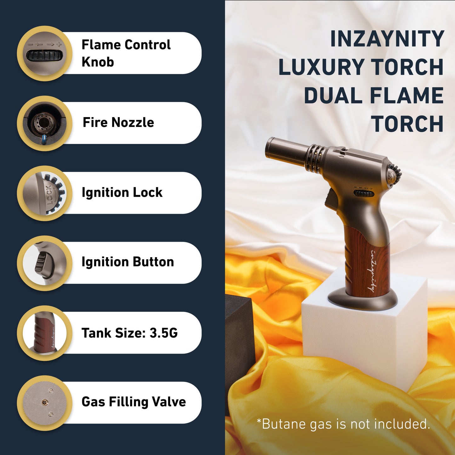 Limited Edition Dual Flame Luxury Butane Torch